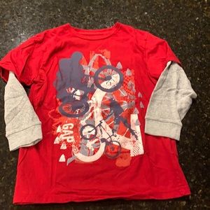 Red long sleeved Tshirt from gap kids, size 8-9